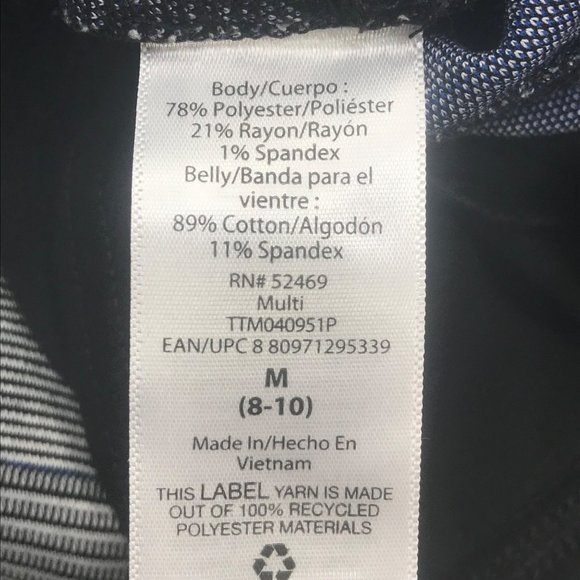 Time And Tru Women's Size Medium 8-10 Maternity Jegging Multicolor Plaid New - Picture 6 of 15